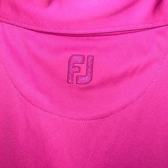 Footjoy shirt - pink striped short sleeve polo with TPC Sawgrass patch - Picture 5 of 10
